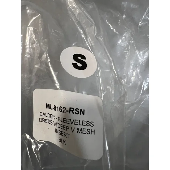 🔵 20) REVOLVE Sleeveless dress with Deep V mesh Michael Lauren NWT size small - Picture 7 of 8